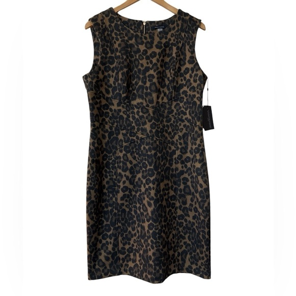 Size 14 Tommy Hilfiger Leopard Print Sleeveless Sheath Dress NWT - Picture 5 of 12